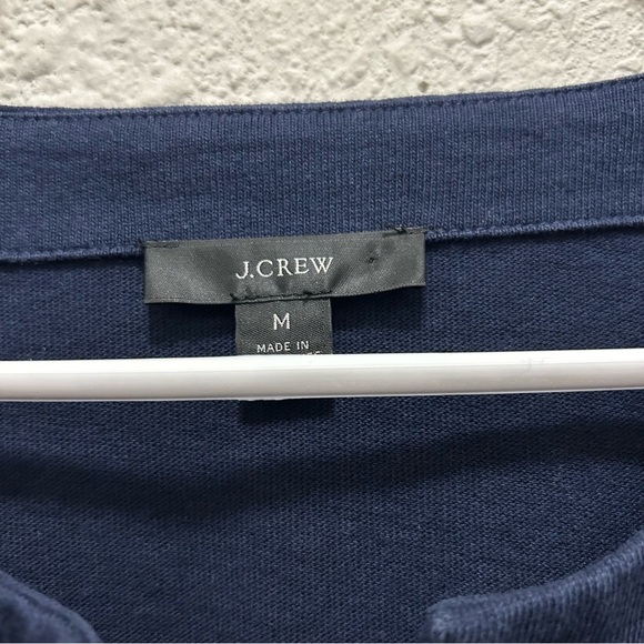 J. Crew Navy Lace Up Balloon Sleeve Dress M - Picture 3 of 7